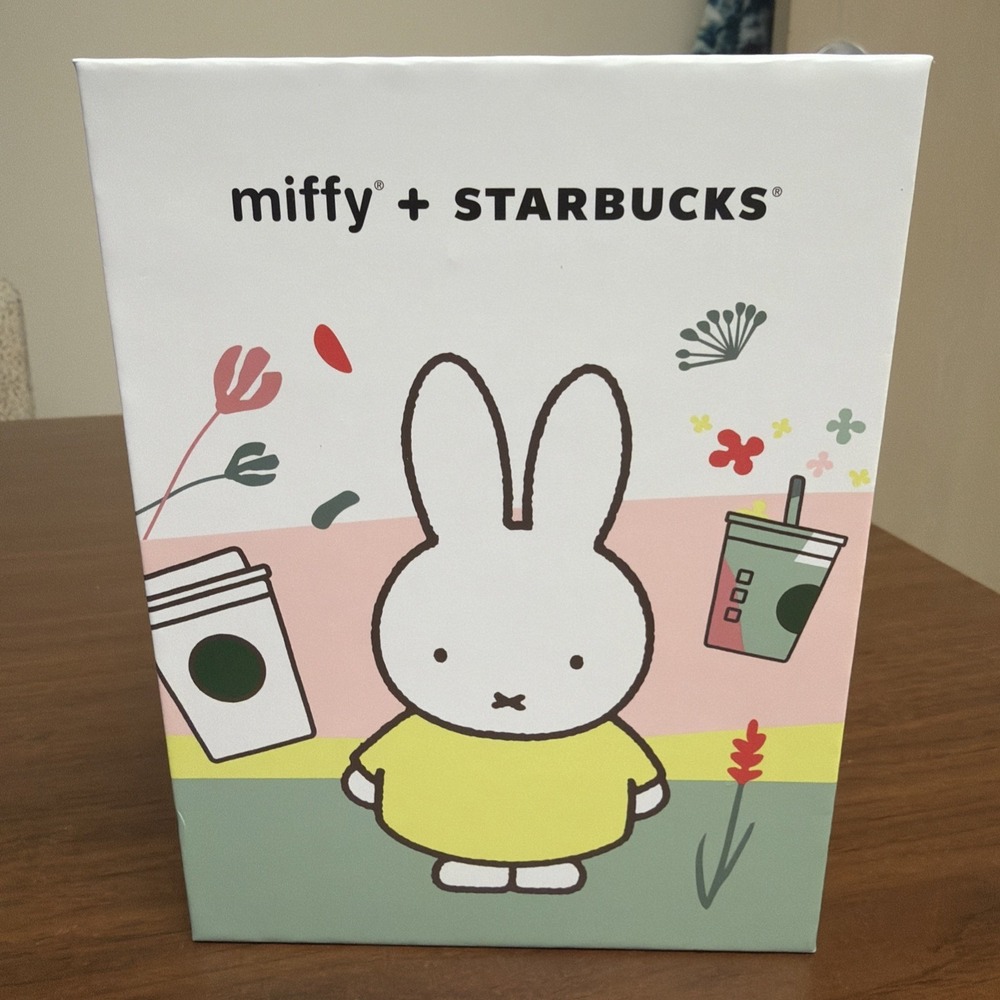 2026 Starbucks x Miffy Ceramic Figure Mug 14oz NEW with‎ silicone miffy toper